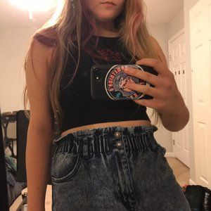 Acid Wash Paper Bag Jeans